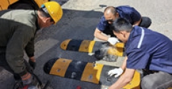 【市城市燃熱集團(tuán)富泰熱力】增設(shè)減速帶 安裝廣角鏡—— 長輸2號(hào)站聯(lián)合玉泉區(qū)交警隊(duì)護(hù)航交通安全